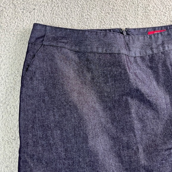 Merona Pencil Skirt Womens Size 12 Black Stretch‎ Career Casual Pockets Lined - Picture 4 of 9